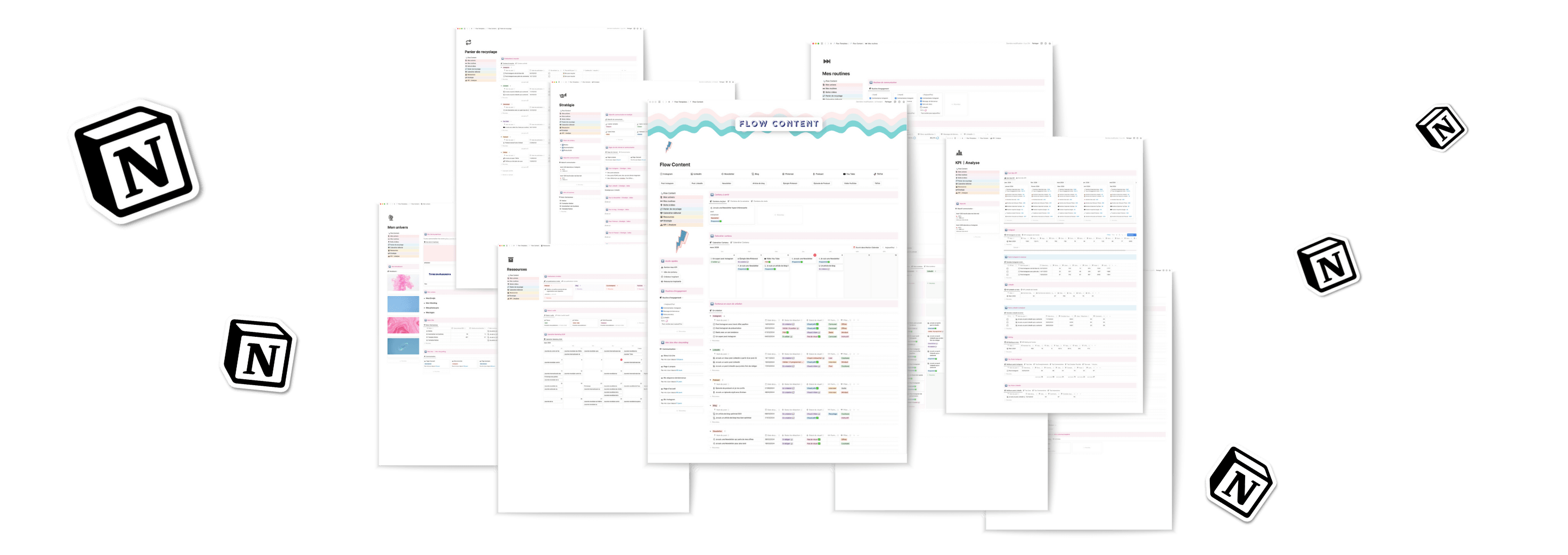 Mock up pages flow Content