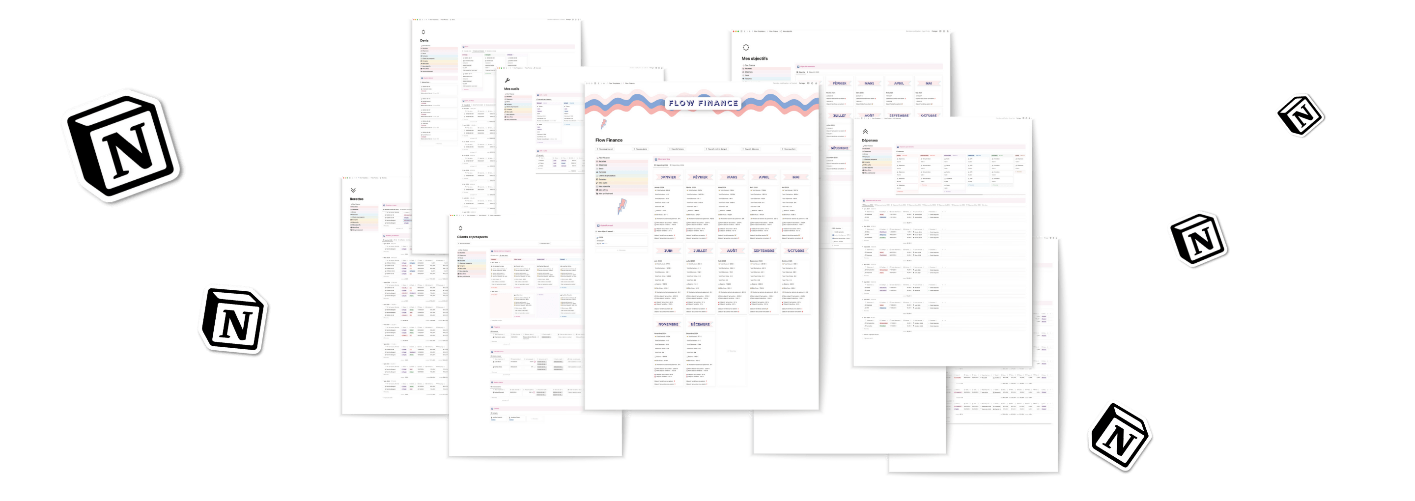 Mockup Pages Flow Finance